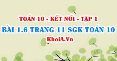 Bài 1.6 trang 11 SGK Toán 10 tập 1 Kết nối tri thức